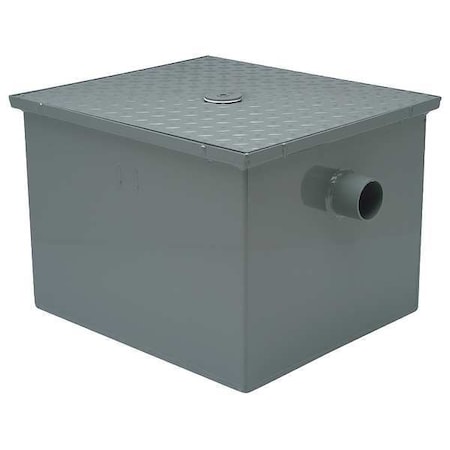 3" Pipe Dia., Steel, Grease Interceptor Trap
