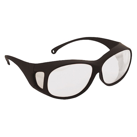 V50 OTG, Safety Glasses, Anti-Scratch, Clear Lens, Black Frame, Full-Frame