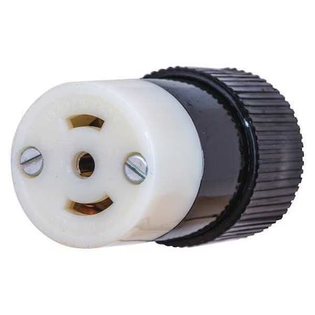 Midget Locking Connector, ML3-15R, 15 A, 125/250V AC, Single Phase, 3 Pole, Screw Terminals