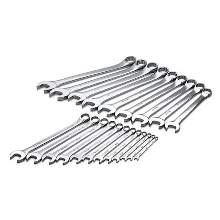 Combo Wrench Set,Long,1/4-1-1/2 in,21 Pc