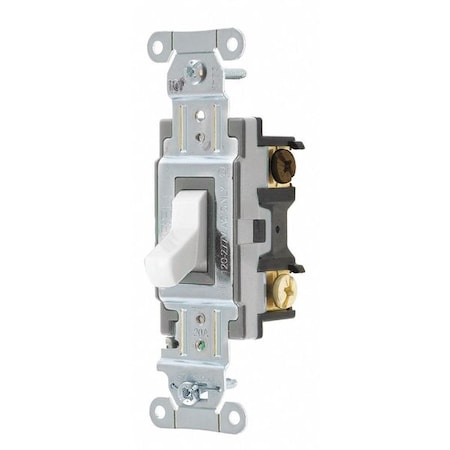 Wall Switch,20A,White,1 HP,3-Way Switch