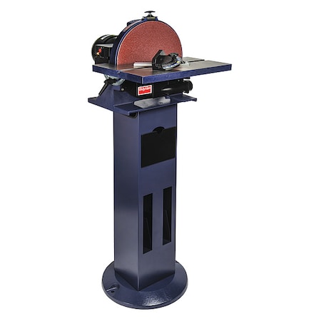 Disc Sander, 3/4 hp, 12 in Disc Dia, 1725 RPM Disc Speed, Corded, 115V V