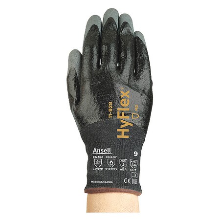 Cut Resistant Coated Gloves, Cut Level A4 ,Double Dipped ,Nitrile ,Sandy ,7 1 PR