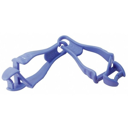 Glove Holder Clips, Non-Conductive Acetal Copolymer, Holds (1) Pair of Gloves ,Blue