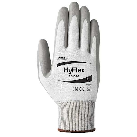 Hyflex Cut-Resistant Coated Gloves, A2 Cut Level, Dipped, Polyurethane, Gray, XS (Size 6), 1 Pair