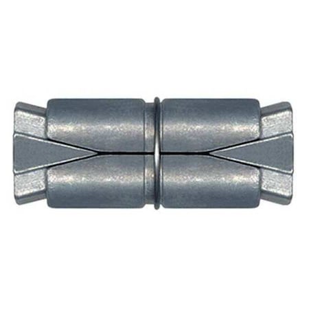 Double Lag Shield, 1-1/4" Dia, 4" L, Alloy Steel Plain, 5 PK