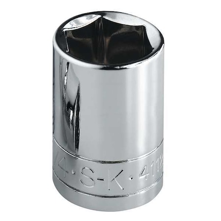 3/8 " Drive, 22mm Metric, Socket, 12 Points,  Steel, Chrome, 22 mm