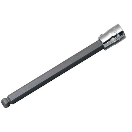 3/8 in Drive Ball Hex Hex Bit Socket SAE 1/4 in Tip, 7 1/16 in L
