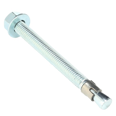 SUP-R-STUD + Wedge Anchor, 1/2" Dia., 5-1/2" L, Steel Zinc Plated, 10 PK