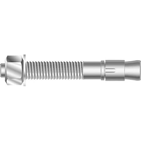 SUP-R-STUD + Wedge Anchor, 5/8" Dia., 5" L, Steel Zinc Plated, 5 PK