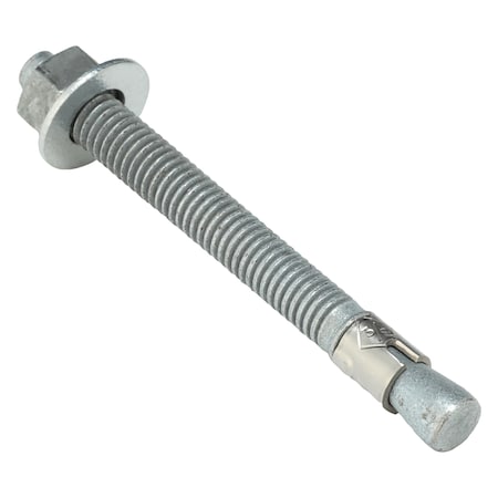 GALV SUP-R-STUD + Wedge Anchor, 3/8" Dia., 3-3/4" L, Steel Galvanized, 20 PK