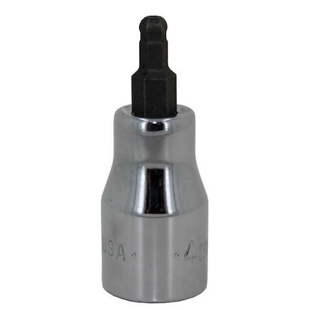 3/8 in Drive Ball Hex Hex Ball Bit Socket Metric 8 mm Tip, 3 1/4 in L