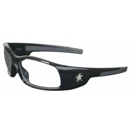 Swagger (SR1), Safety Glasses, Anti-Scratch, Clear Lens, Black/Gray Frame, Full-Frame