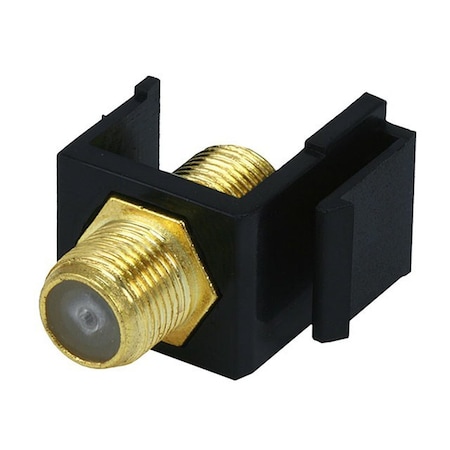 A/V Wallplate, F Type, Black