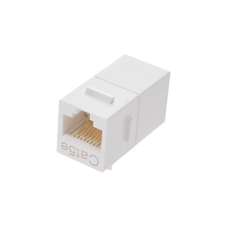 Datacom Jack,Cat5,Inline Coupler,White