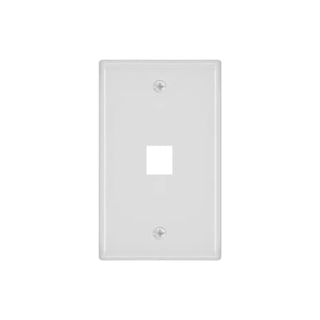 WallPlate,Blank Keystone,1 Hole,White