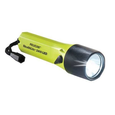 High Visibility Yellow LED Handheld Flashlight, Alkaline AA, 183lm