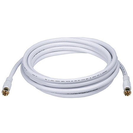 Coaxial Cable,RG-6,10 ft.,White