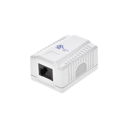 Surface Mount Box,Cat5e,1P,White