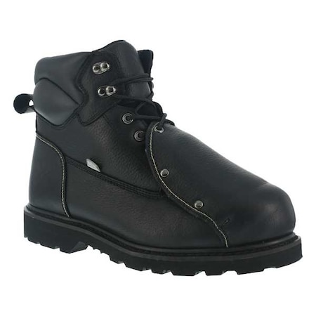 Men's 6-Inch Work Boot, 12 W, Steel Toe, 6 in H, Black, IA5016