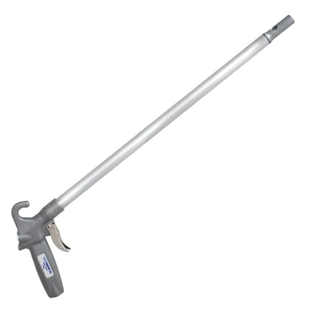 Long John Safety Air Blow Gun, 48 in Extension, Aluminum, Venturi Nozzle, Pistol Grip, 1/4 in FNPT