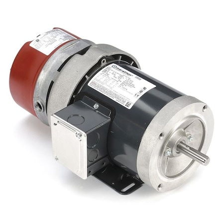 Brake Motor,TEFC,1/3 HP,56C,208-230/460