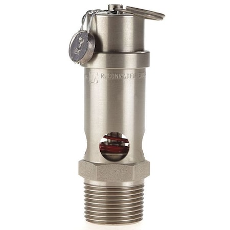 Safety Valve,Soft Seat,3/4In,100 PSI,SS