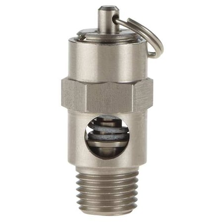 Safety Valve,Soft Seat,1/4In,200 PSI,SS