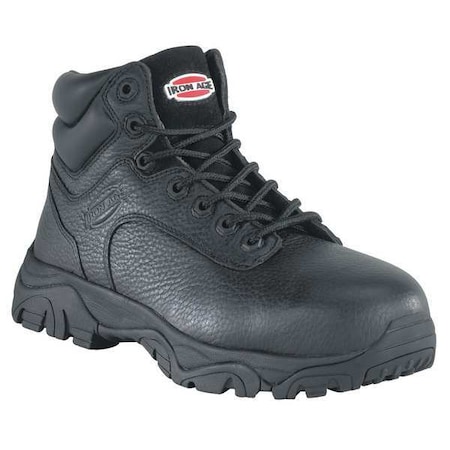 Men's 6-Inch Work Boot, 7 1/2, Composite Toe, 6 in H, Black, IA5007
