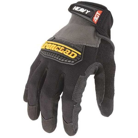 Heavy Utility(TM) Mechanics Gloves, Synthetic Leather Palm, Nylon Back, 2XL, Black