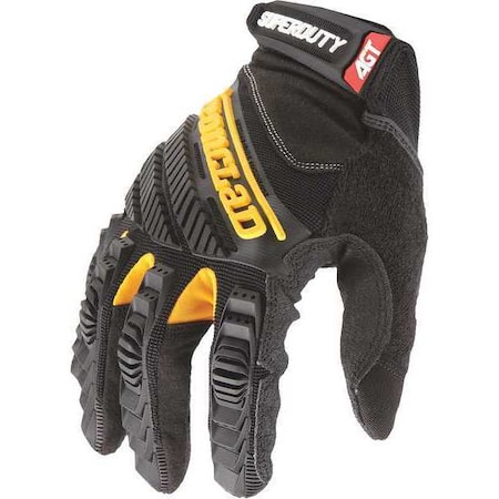 Superduty(TM) Mechanics Gloves, Synthetic Leather Palm, Nylon, Spandex Back, XL, Black