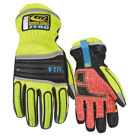 Hi-Vis Cold Protection Gloves, Tefloc Palm, Thinsulate Lining, High-Visibility Yellow/Red