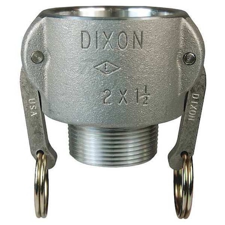Coupler,2 x 1-1/2 In,250 psi,Aluminum