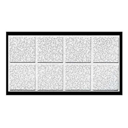 Cortega Ceiling Tile, 24 in W x 48 in L, Angled Tegular, 15/16 in Grid Size, 10 PK