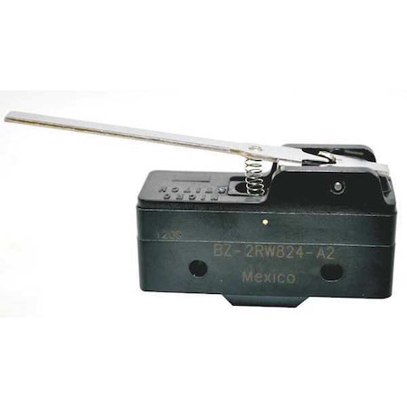 Snap Action Switch, Hinge, Lever, Long Actuator, SPDT, 15 A at 240 V AC Contact Rating