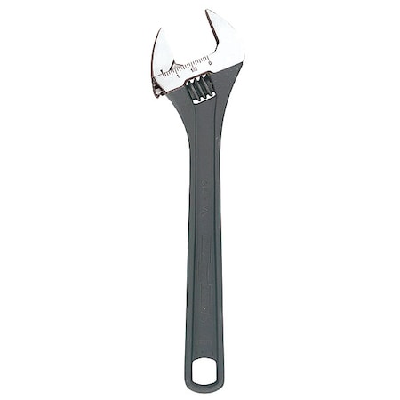 Adj. Wrench,8",1-3/16" Cap.,Black