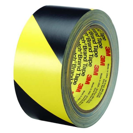 Marking Tape,Roll,1In W,Black/Yellow