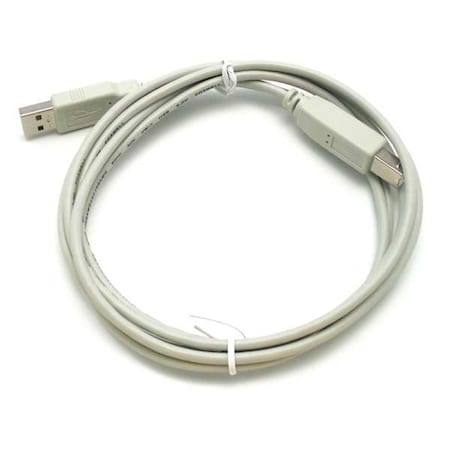 Printer Cable, 6 ft L, USB, Gray