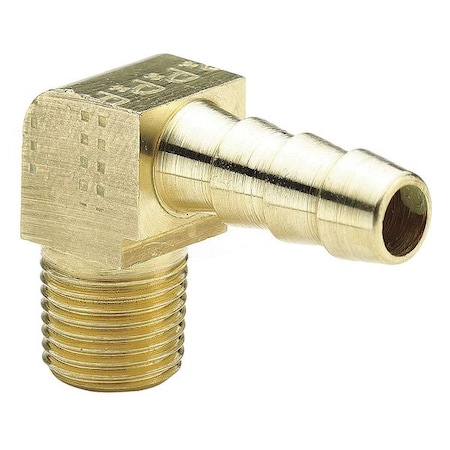 3/8" Barb x 1/4" MNPT Low Lead Brass 90 Degree Elbow