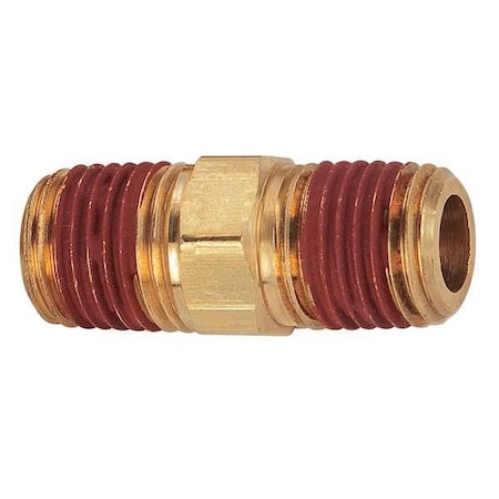 Reducing Nipple Brass Reducing Nipple, 3/8 in Male NPT X 1/4 in Male NPT