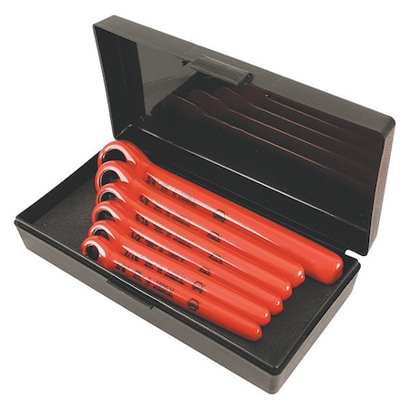 Insulatd Box Wrench Set,3/8" to 3/4",6pc