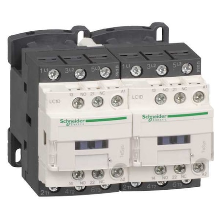 IEC Magnetic Contactor, 1NC/1NO, 24V AC, 3 P, Reversing, Screw Clamp