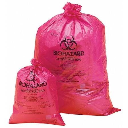 Autoclav. Biohaz. Bag,2to4gal,Red,PK200