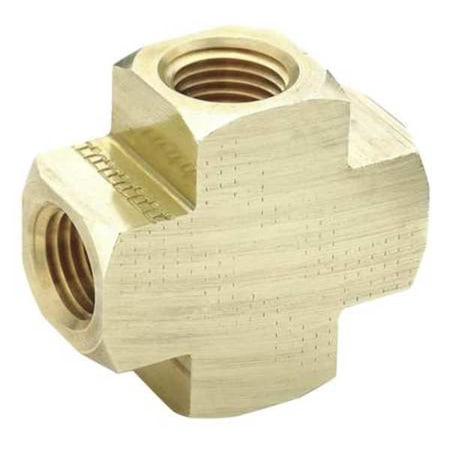 Cross Brass Dryseal Pipe Fitting, 1/2 in Female NPT X 1/2 in Female NPT