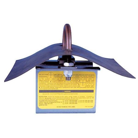 Roof Anchor, 4 3/8 in Length, 310 lb Weigth Capacity, Steel Anchor, 5,000 lb Tensile Strength