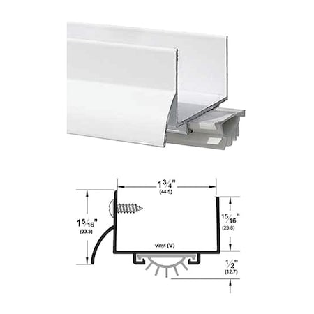 Door Shoe,Vinyl Insert,1-3/4" W,36" L