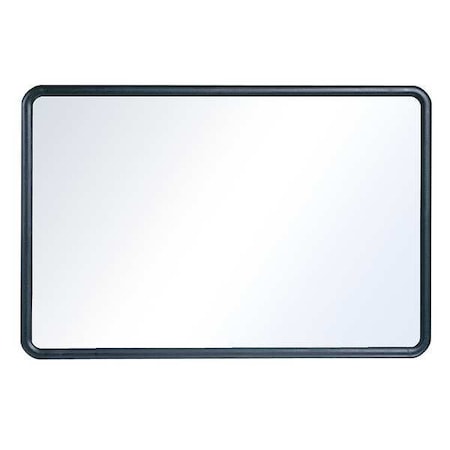 Dry Erase Board, Melamine, 36 in, 48 in, Plastic Frame, White, Gloss