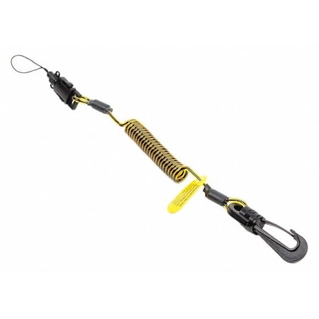 Clip Loop Coil Tether,45/64" W,PK10