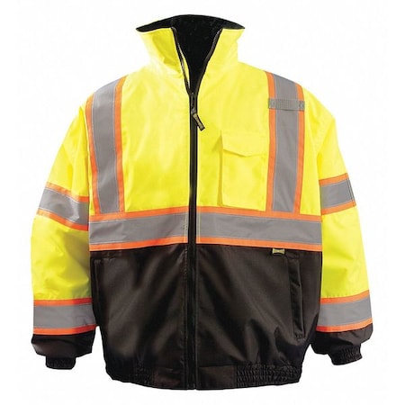 High Visibility X-Back Jacket, Polyester, Class 3 R, Yellow, S