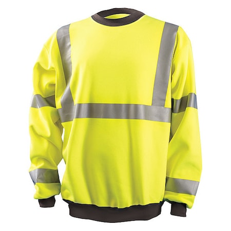 Unisex Pull Oversweatshirt, Polyester, zipper, Yellow, 4XL